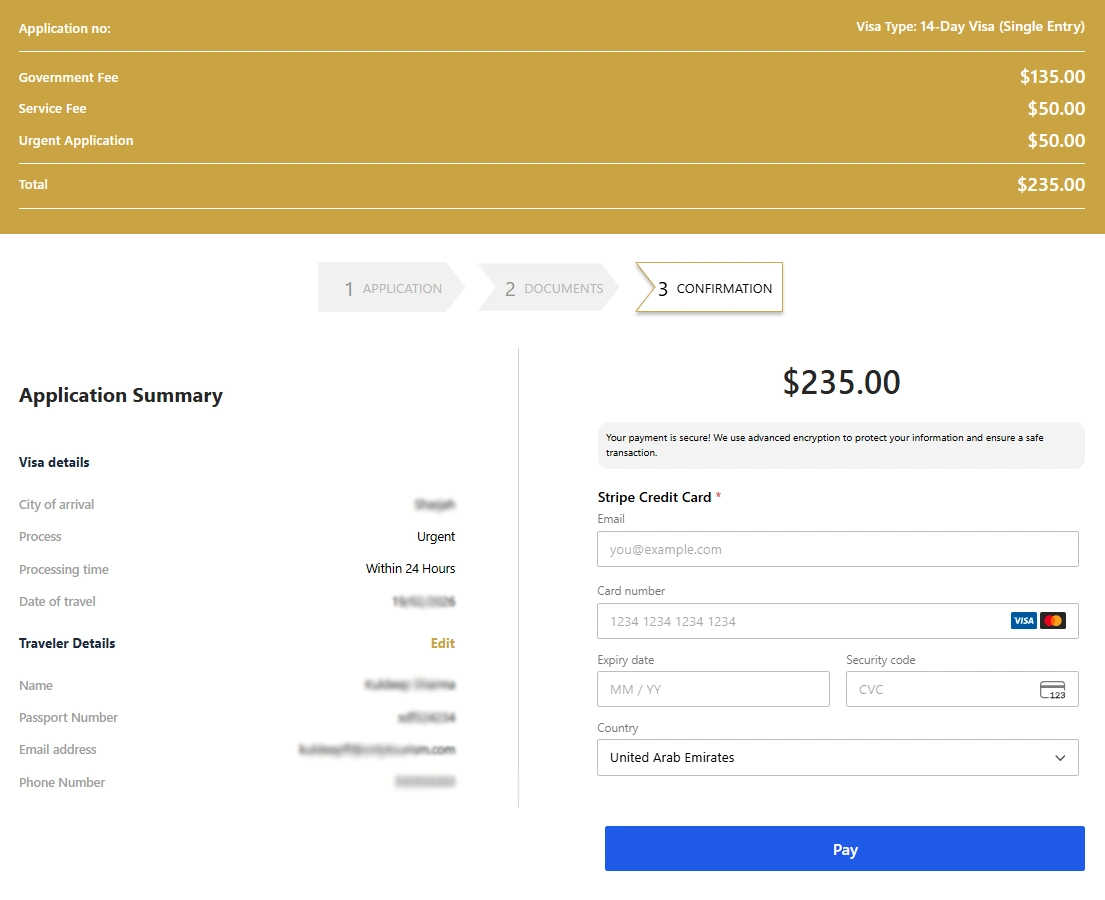 14 Day Single-Entry Visa