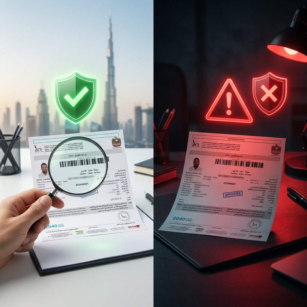 هل تأشيرة الإمارات حقيقية أم مزيفة؟