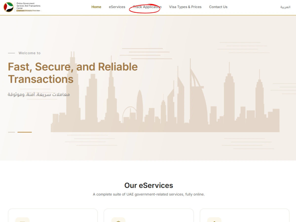 govr web sitesinde uygulama menü çubuğunu takip et
